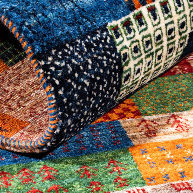 Tapis Gabbeh - Loribaft Persan - Royal - 147 x 100 cm - multicolore