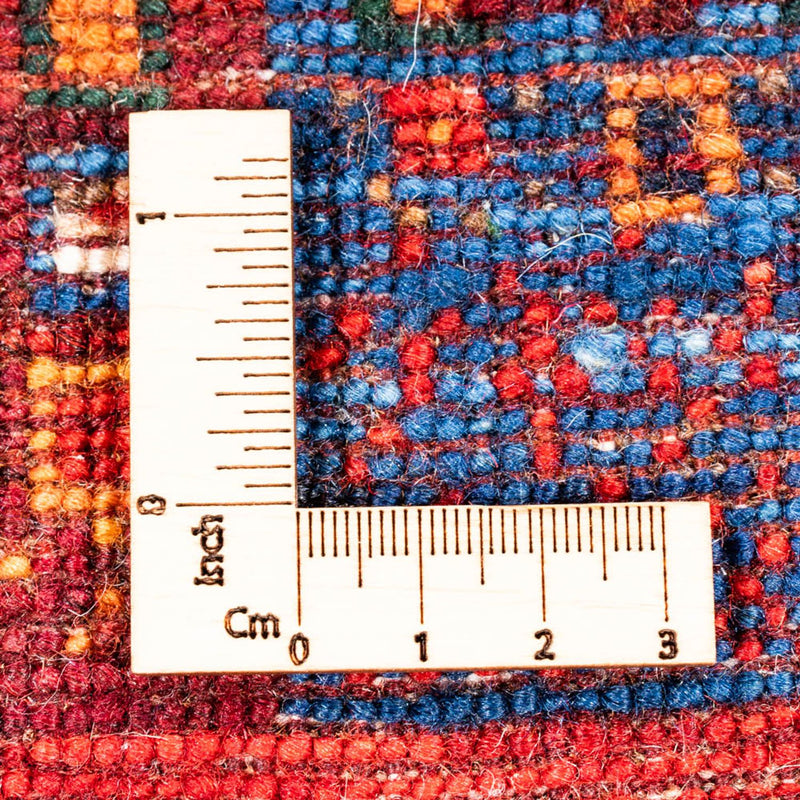Tapis Gabbeh - Loribaft Persan - Royal carré  - 123 x 110 cm - multicolore