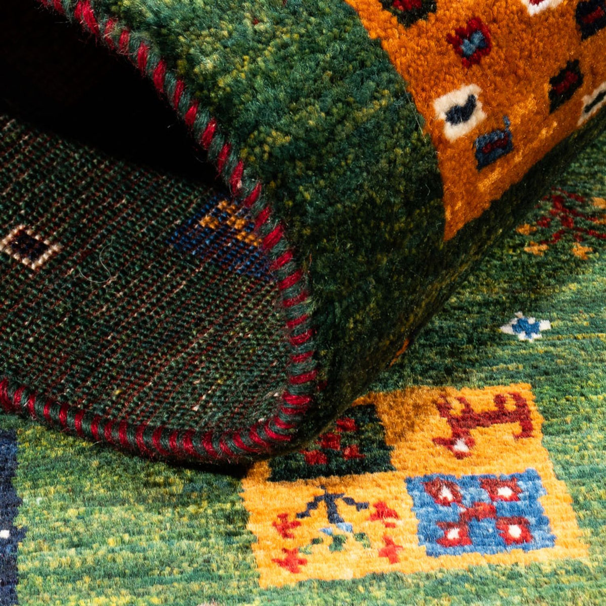 Tapis Gabbeh - Loribaft Persan - Royal - 129 x 88 cm - multicolore