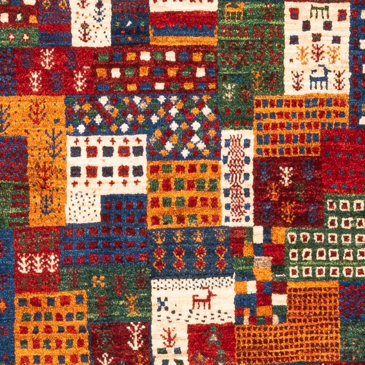 Tapis Gabbeh - Loribaft Persan - Royal - 123 x 84 cm - multicolore