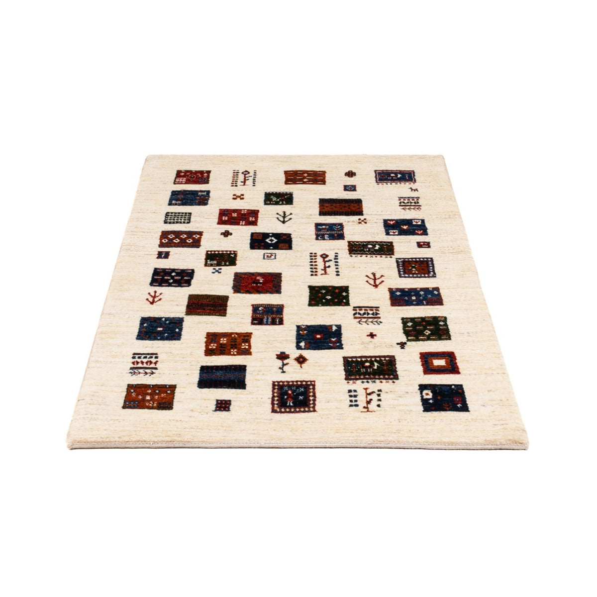 Tapis Gabbeh - Loribaft Persan - Royal - 130 x 82 cm - crème