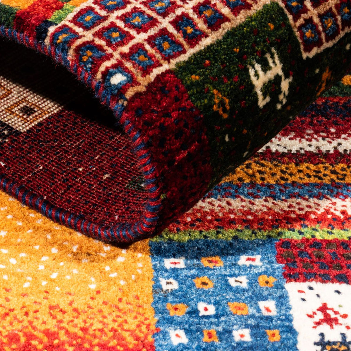 Tapis Gabbeh - Loribaft Persan - Royal - 137 x 85 cm - multicolore