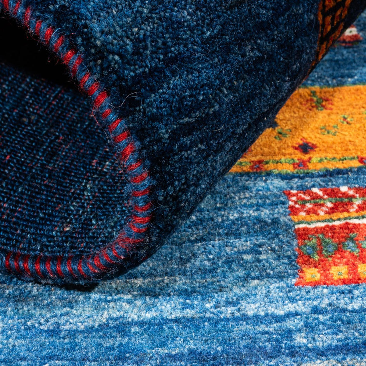 Tapis Gabbeh - Loribaft Persan - Royal - 123 x 86 cm - multicolore