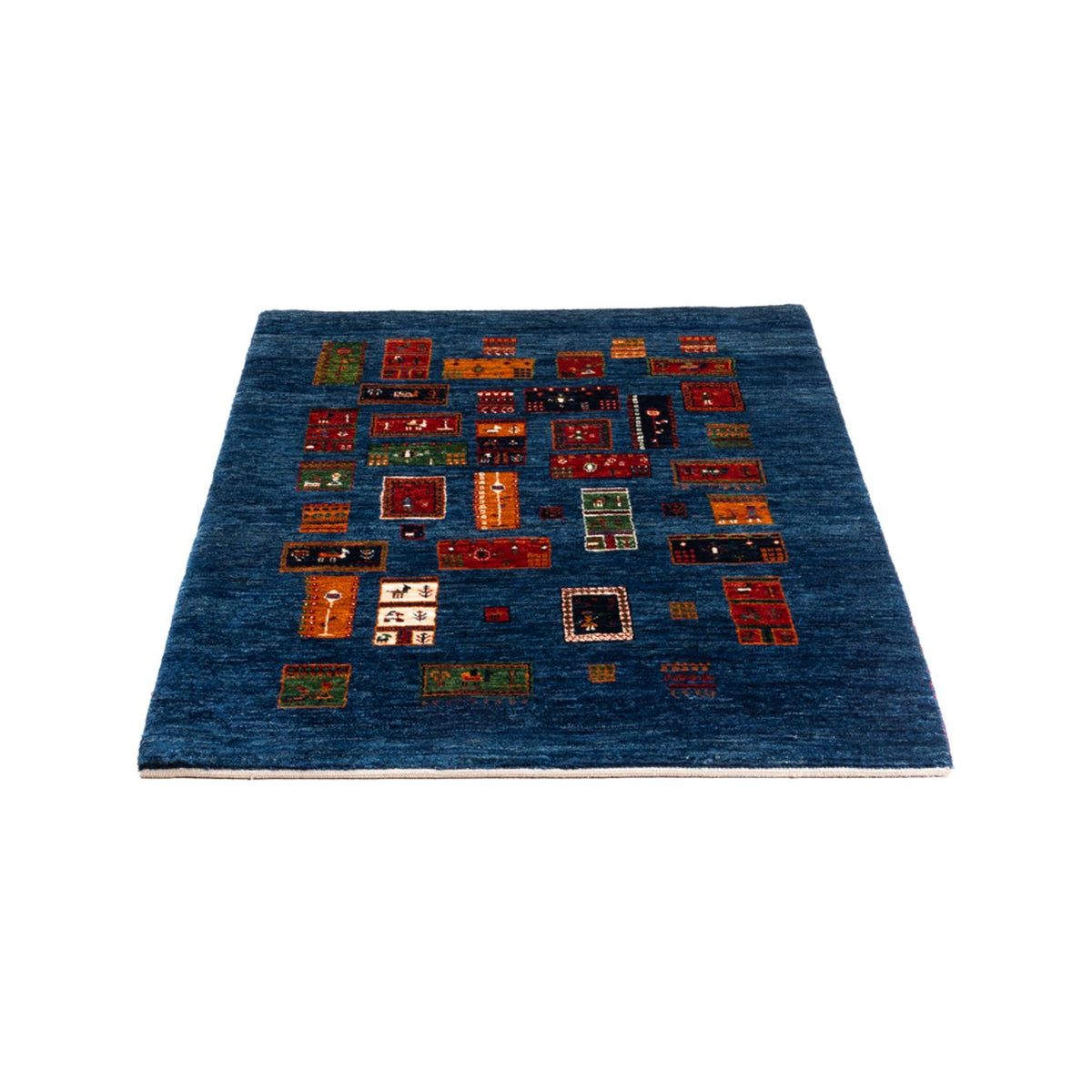 Tapis Gabbeh - Loribaft Persan - Royal - 123 x 86 cm - multicolore