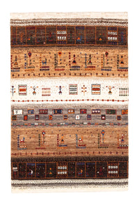 Tapis Gabbeh - Loribaft Persan - Royal - 124 x 85 cm - multicolore