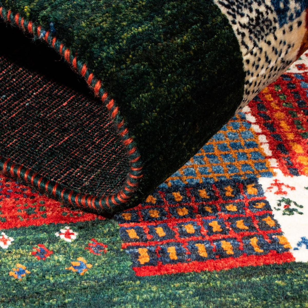 Tapis Gabbeh - Loribaft Persan - Royal - 133 x 83 cm - multicolore