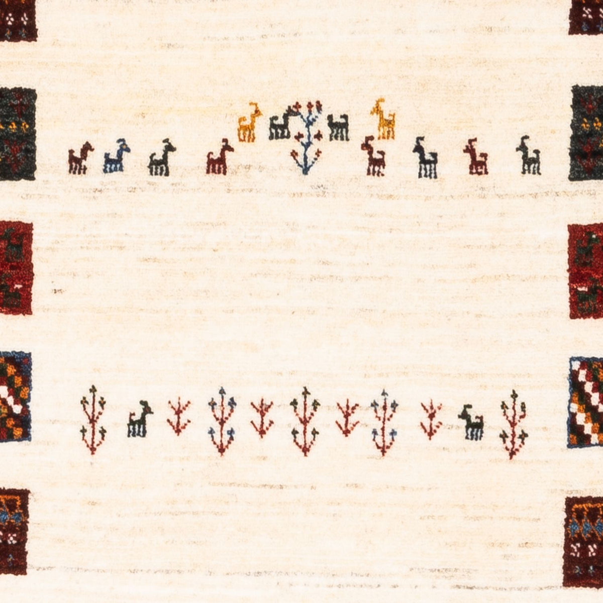 Tapis Gabbeh - Loribaft Persan - Royal - 132 x 84 cm - multicolore