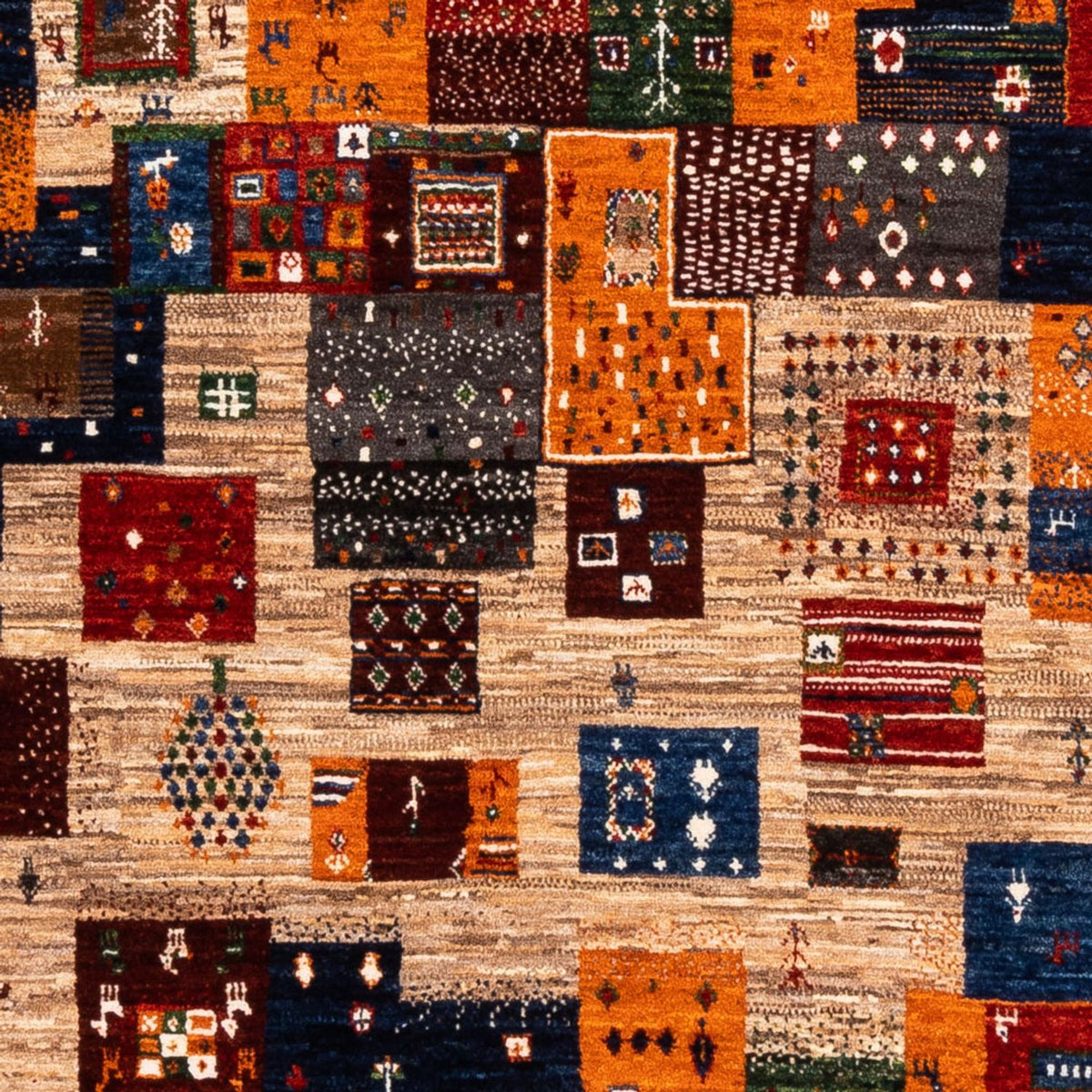 Tapis Gabbeh - Loribaft Persan - Royal - 192 x 152 cm - multicolore