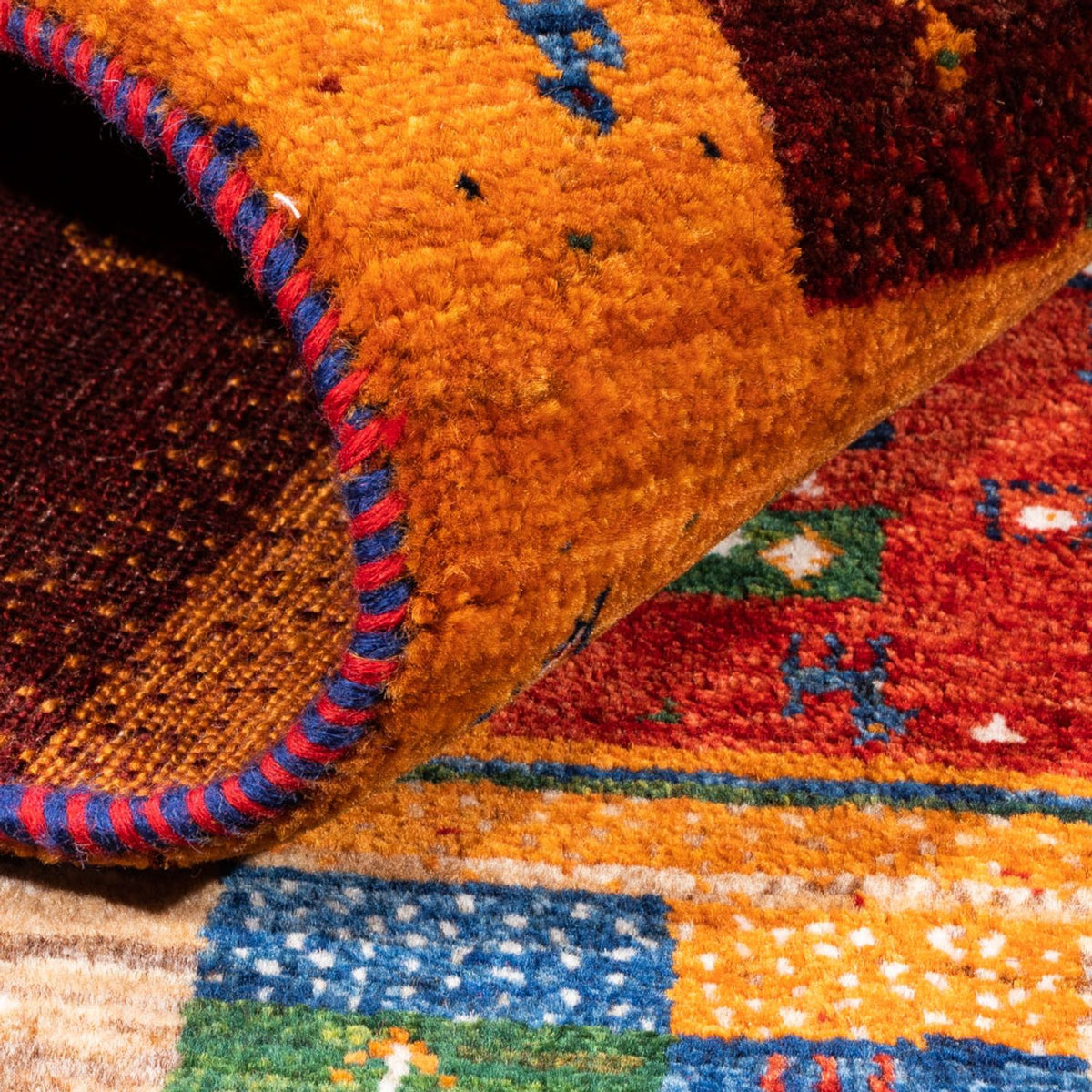 Tapis Gabbeh - Loribaft Persan - Royal - 192 x 152 cm - multicolore