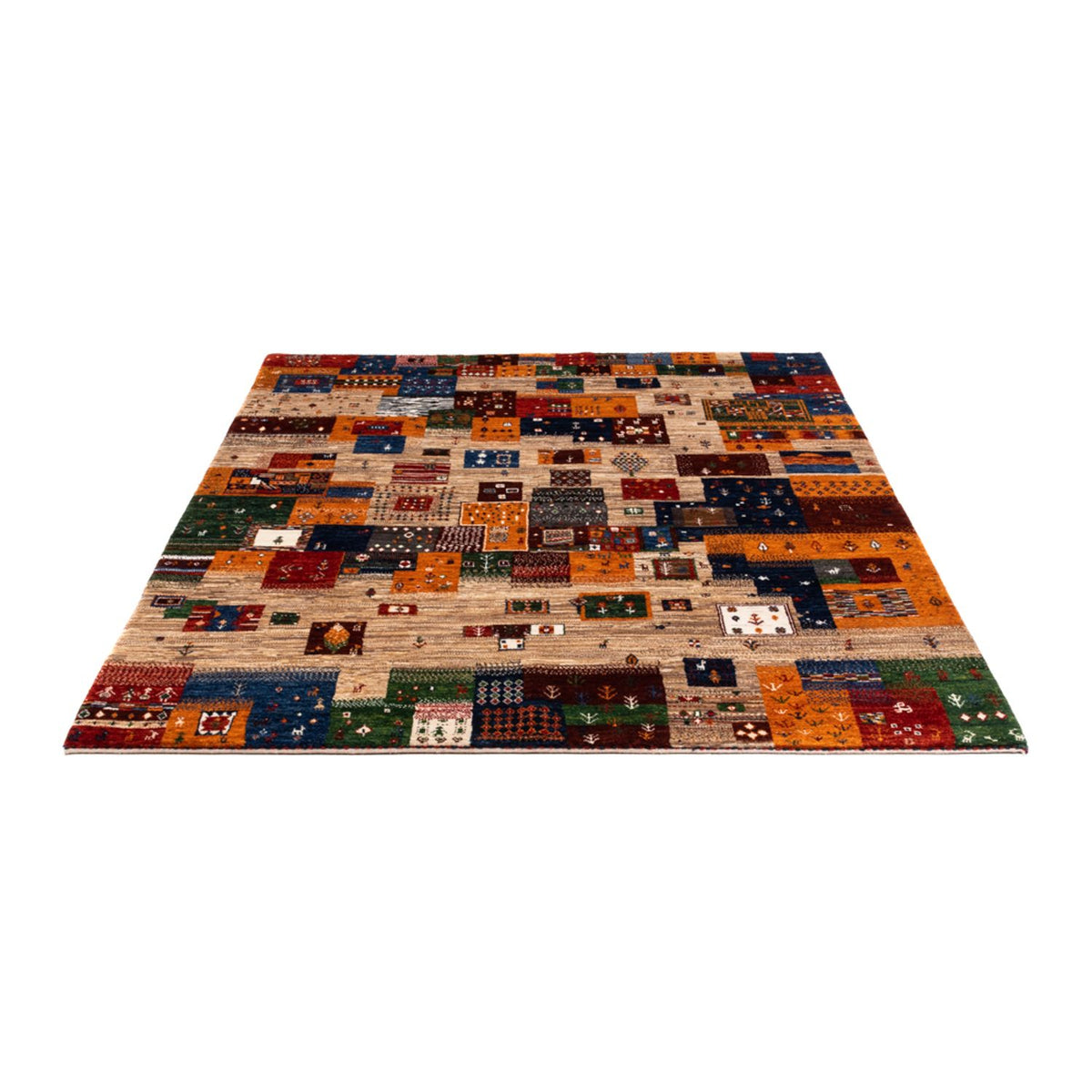 Tapis Gabbeh - Loribaft Persan - Royal - 192 x 152 cm - multicolore