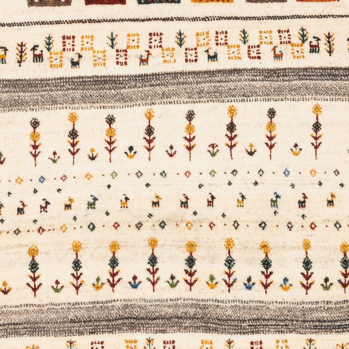 Tapis Gabbeh - Loribaft Persan - Royal - 122 x 78 cm - crème