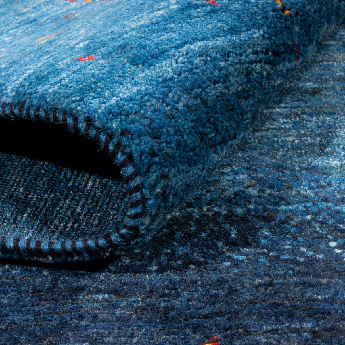 Tapis Gabbeh - Loribaft Persan - 202 x 154 cm - bleu