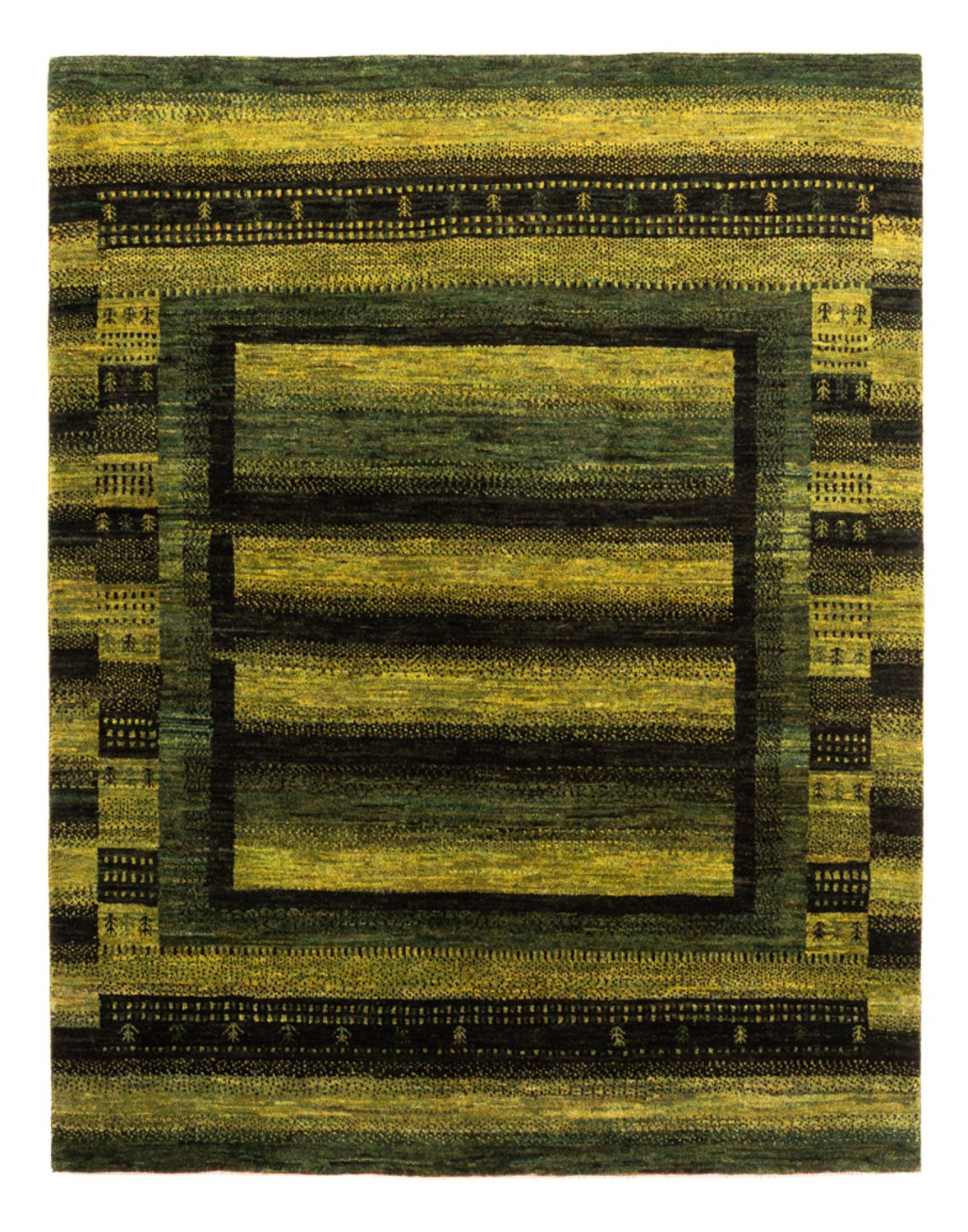 Tapis Gabbeh - Loribaft Persan - Royal - 199 x 154 cm - vert