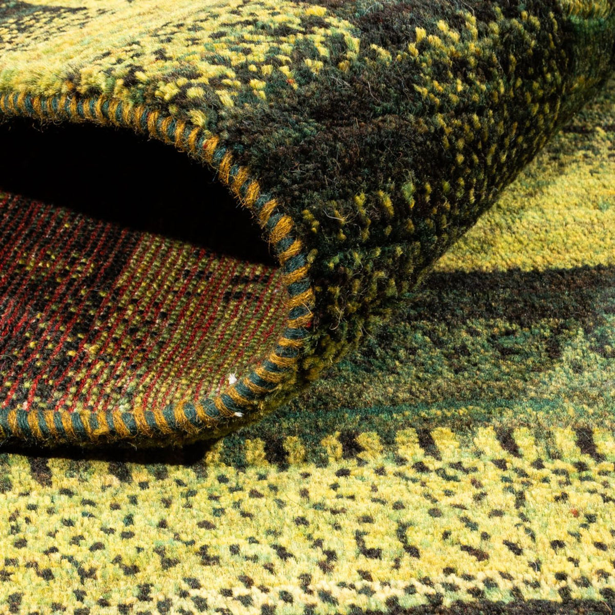 Tapis Gabbeh - Loribaft Persan - Royal - 199 x 154 cm - vert