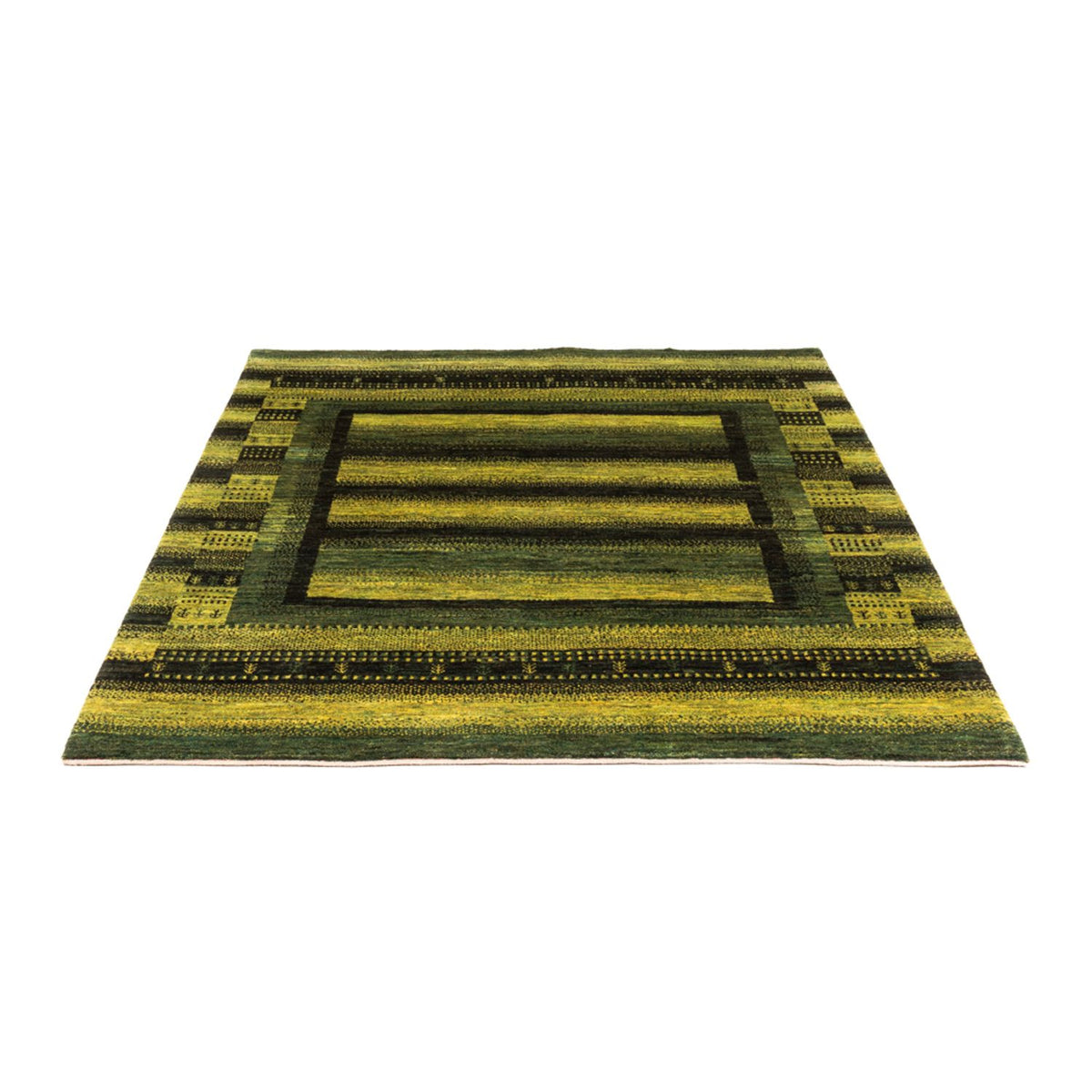 Tapis Gabbeh - Loribaft Persan - Royal - 199 x 154 cm - vert