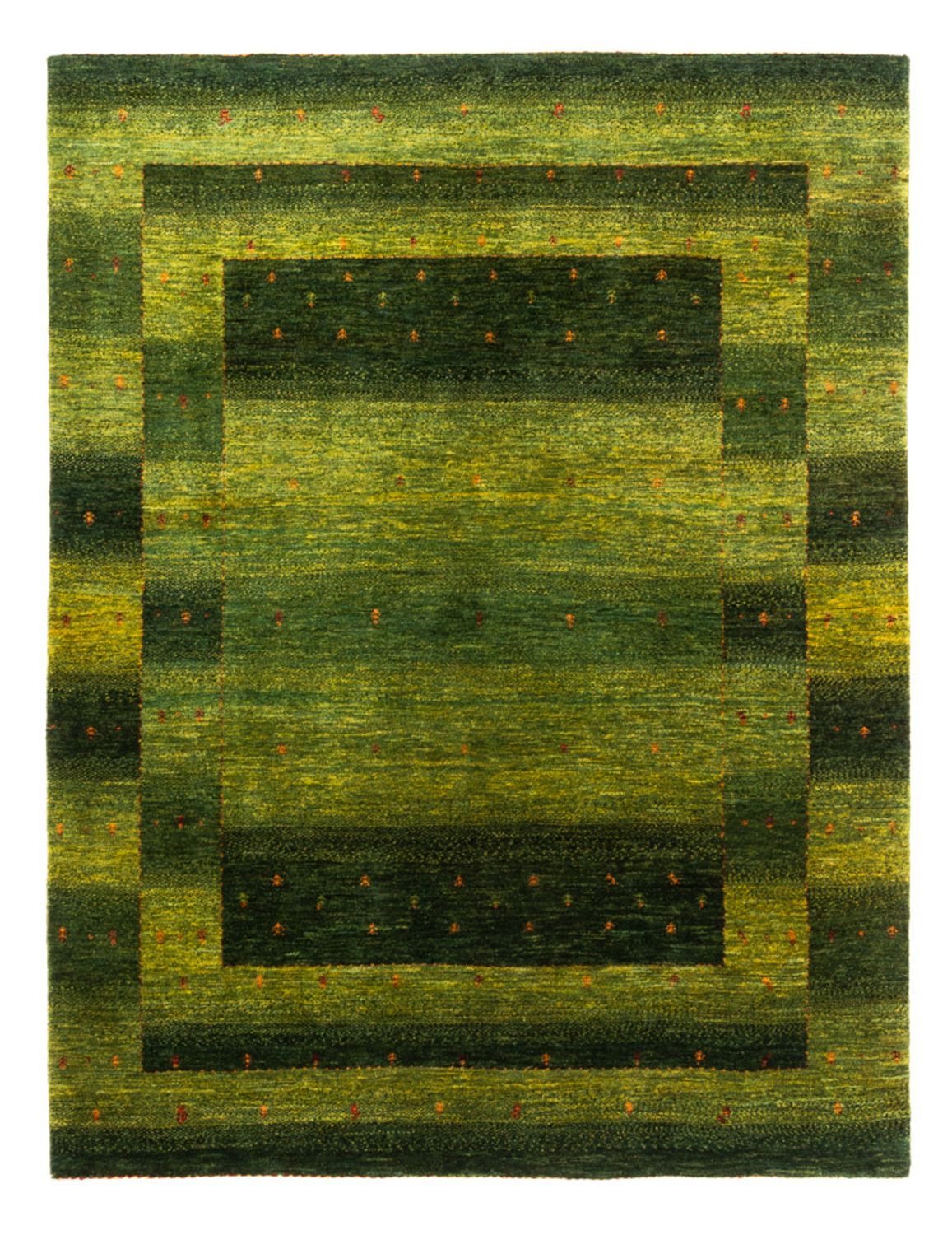 Tapis Gabbeh - Loribaft Persan - 202 x 151 cm - vert