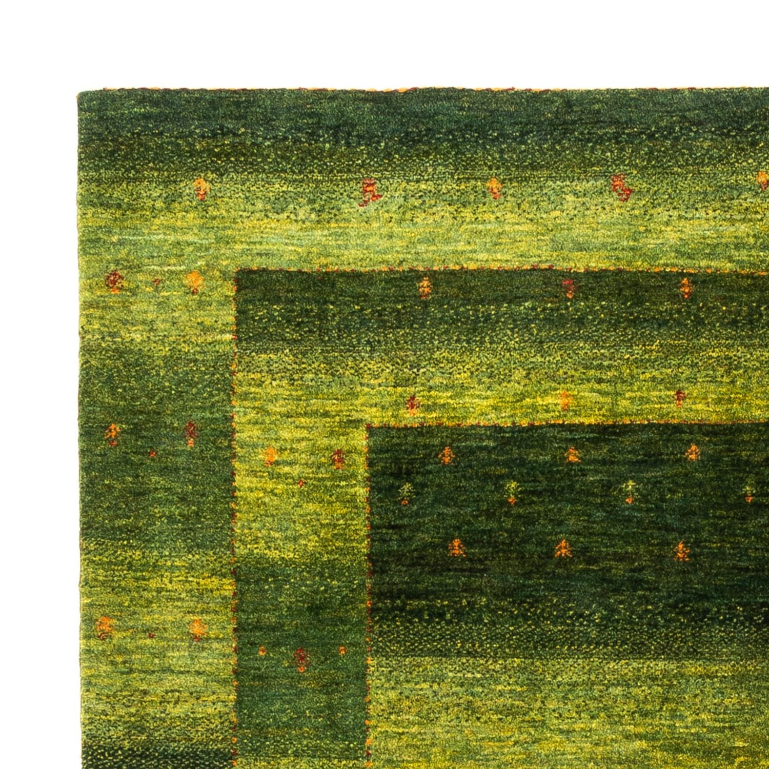 Tapis Gabbeh - Loribaft Persan - 202 x 151 cm - vert