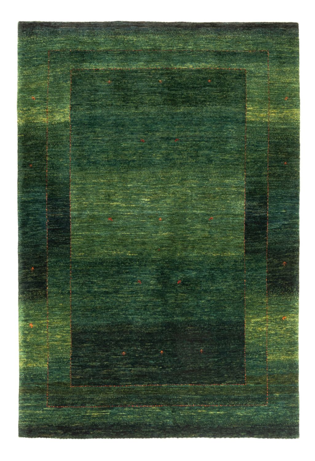 Tapis Gabbeh - Loribaft Persan - 197 x 135 cm - vert