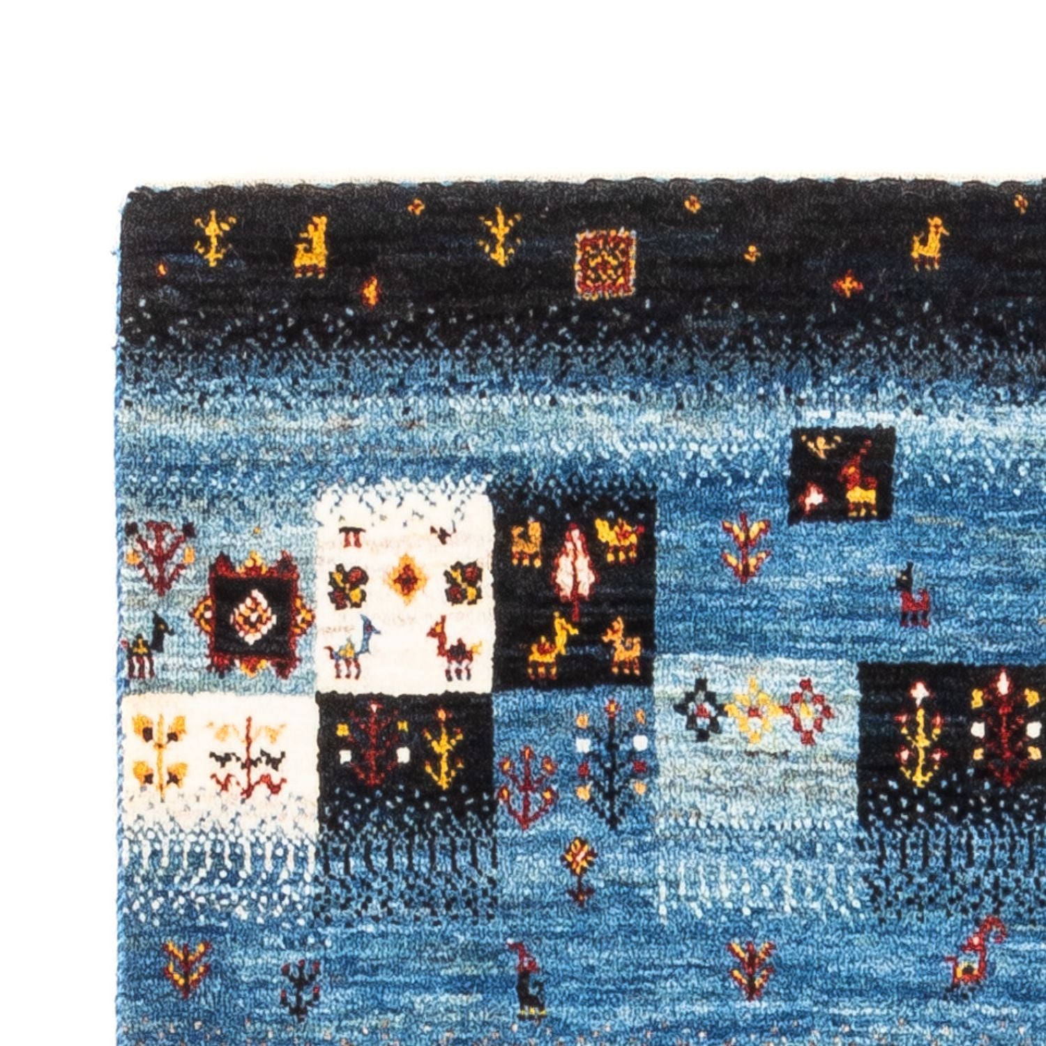 Tapis Gabbeh - Loribaft Persan - Royal - 141 x 87 cm - multicolore