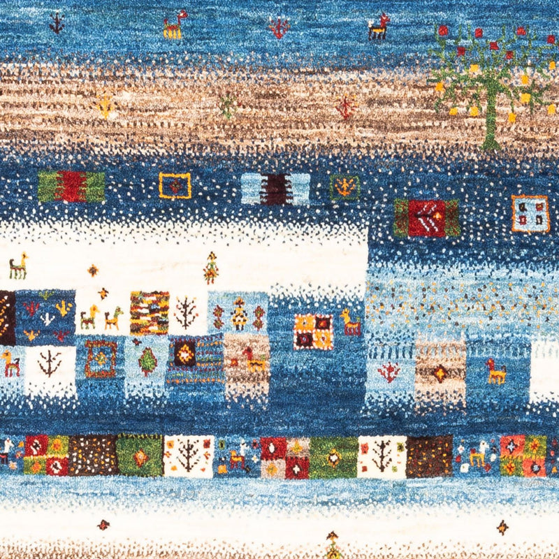 Tapis Gabbeh - Loribaft Persan - Royal - 154 x 103 cm - multicolore