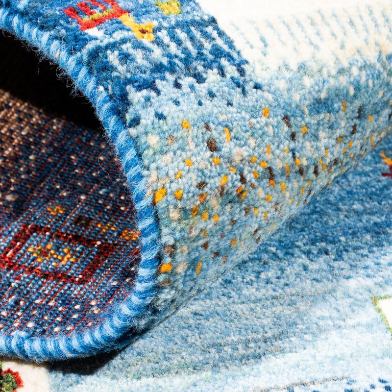 Tapis Gabbeh - Loribaft Persan - Royal - 154 x 103 cm - multicolore