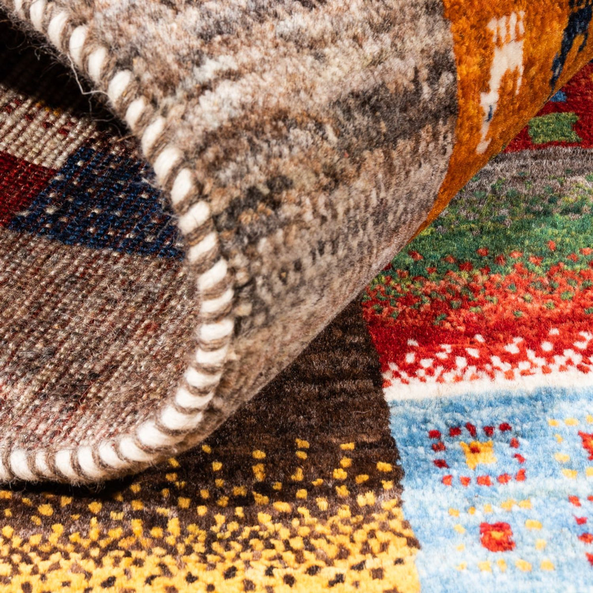 Tapis Gabbeh - Loribaft Persan - Royal - 138 x 84 cm - multicolore