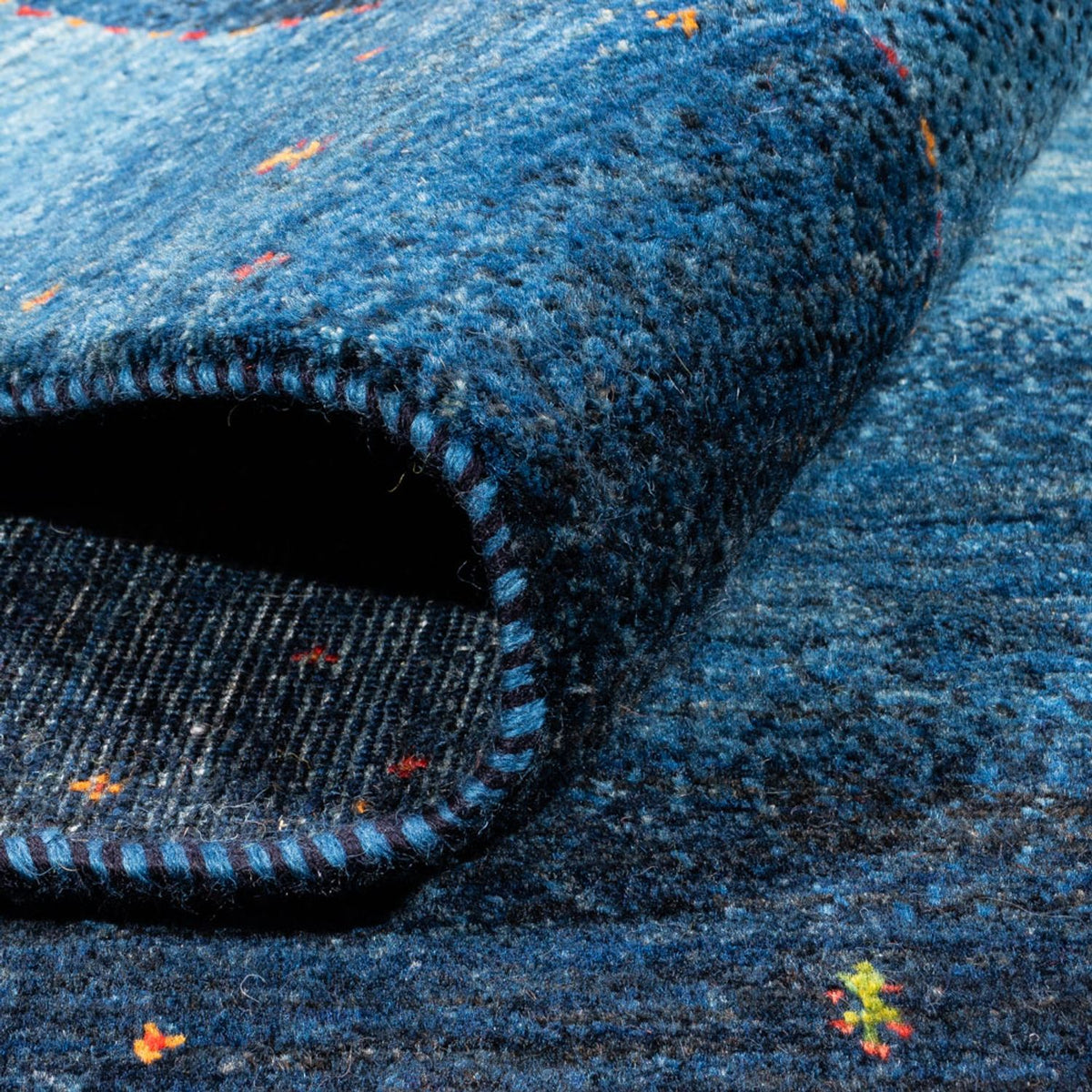 Tapis Gabbeh - Loribaft Persan - 204 x 153 cm - bleu