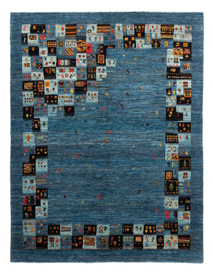 Tapis Gabbeh - Loribaft Persan - Royal - 199 x 154 cm - bleu
