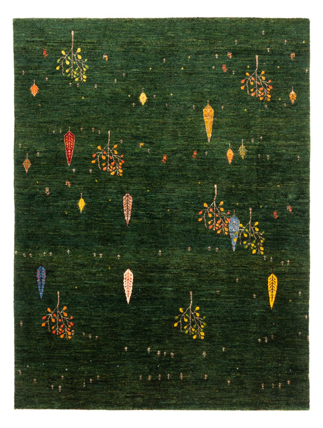 Tapis Gabbeh - Loribaft Persan - 191 x 143 cm - vert