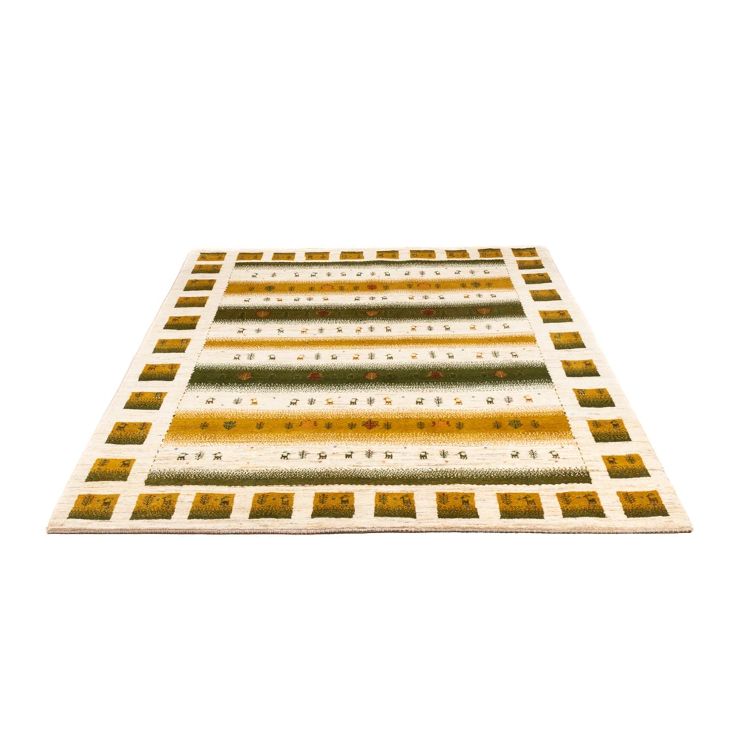 Tapis Gabbeh - Loribaft Persan - 203 x 158 cm - naturel
