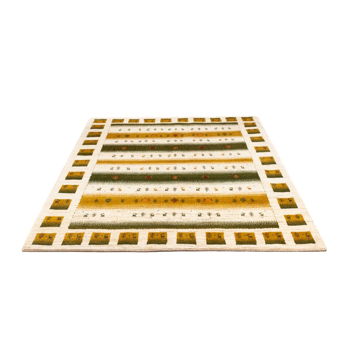 Tapis Gabbeh - Loribaft Persan - 203 x 158 cm - naturel