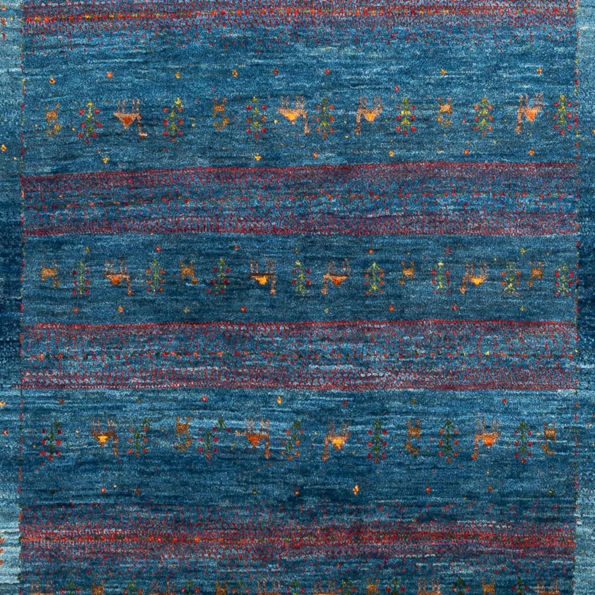 Tapis Gabbeh - Loribaft Persan - 200 x 147 cm - bleu