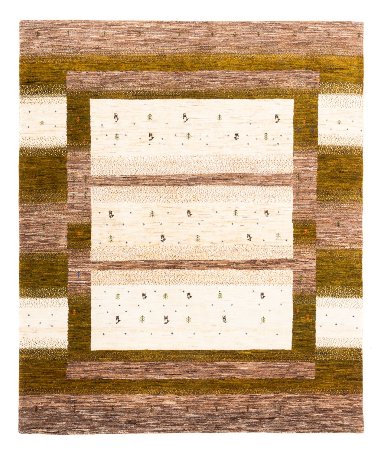 Tapis Gabbeh - Loribaft Persan - 205 x 171 cm - naturel