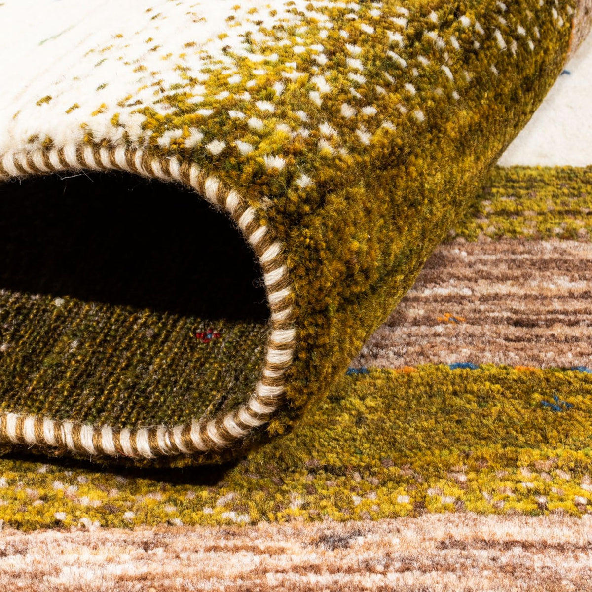 Tapis Gabbeh - Loribaft Persan - 205 x 171 cm - naturel