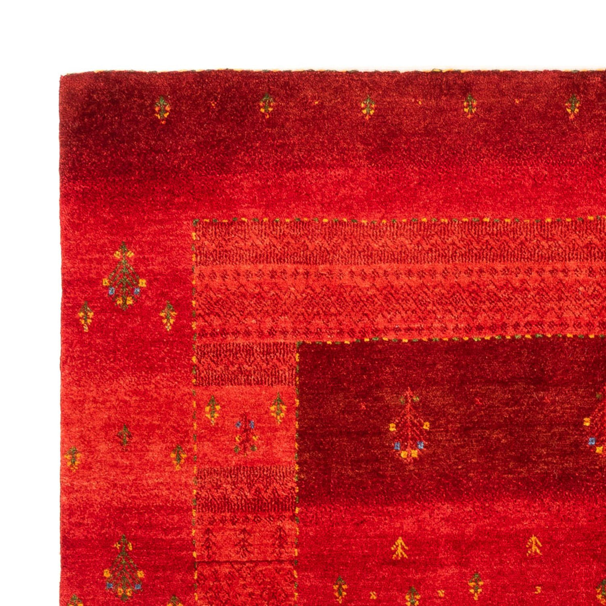 Tapis Gabbeh - Loribaft Persan - 206 x 156 cm - rouge