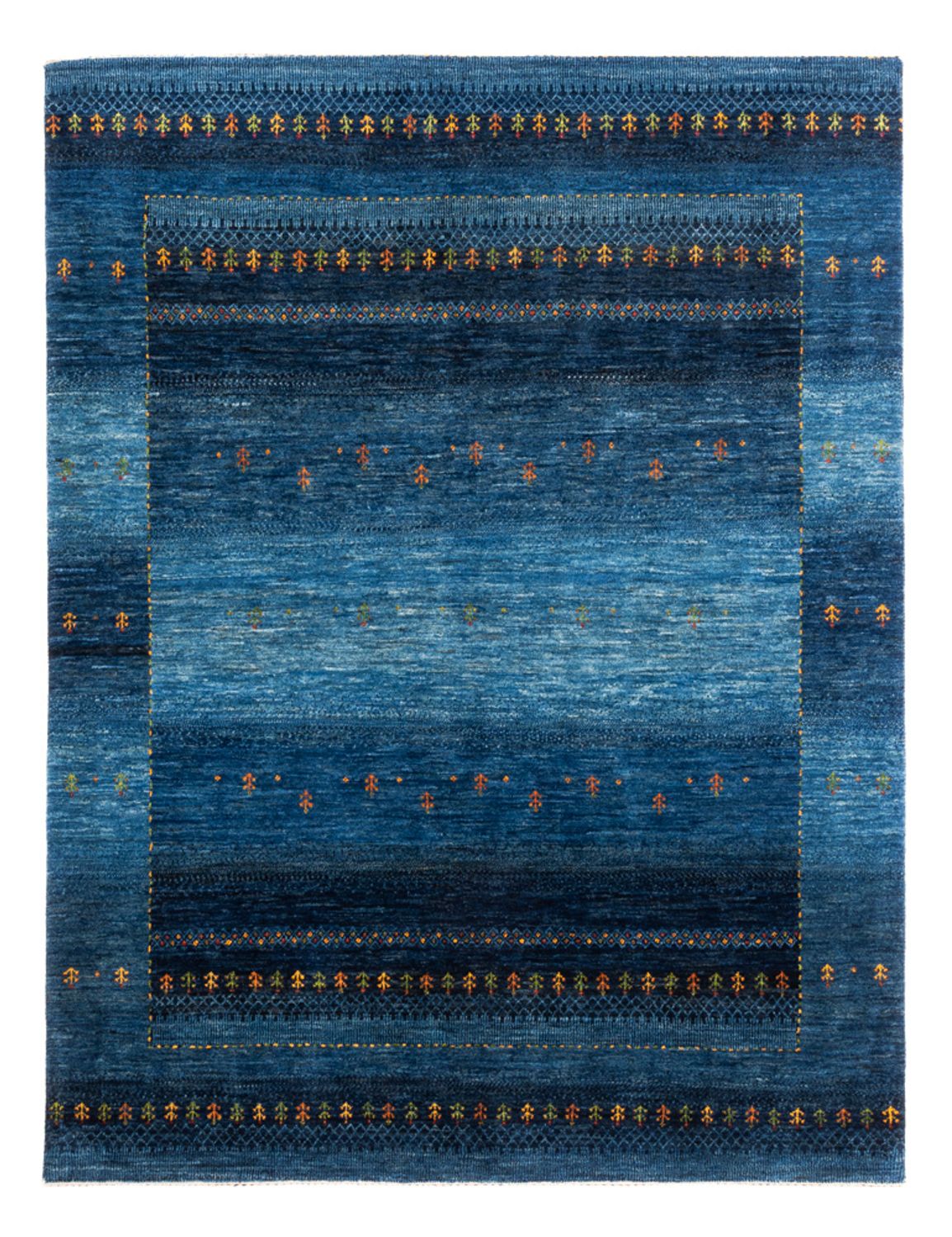Tapis Gabbeh - Loribaft Persan - 209 x 160 cm - bleu