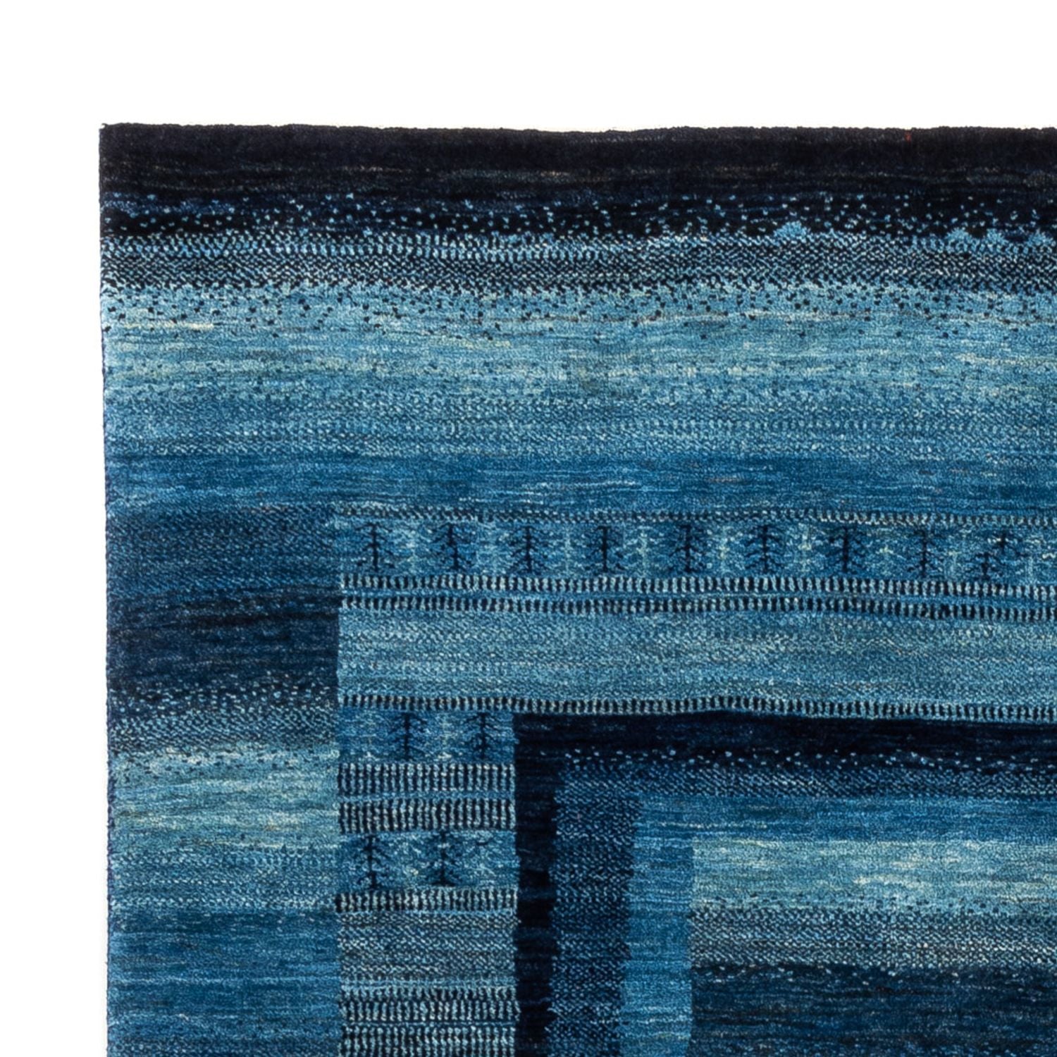Tapis Gabbeh - Loribaft Persan - Royal - 210 x 150 cm - bleu