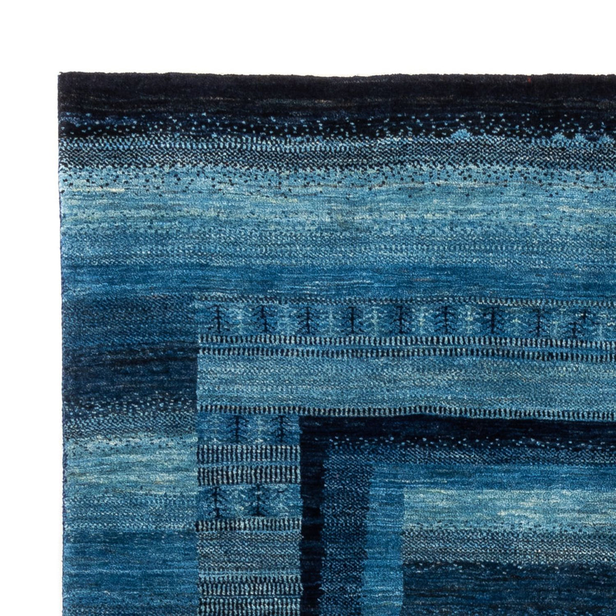 Tapis Gabbeh - Loribaft Persan - Royal - 210 x 150 cm - bleu