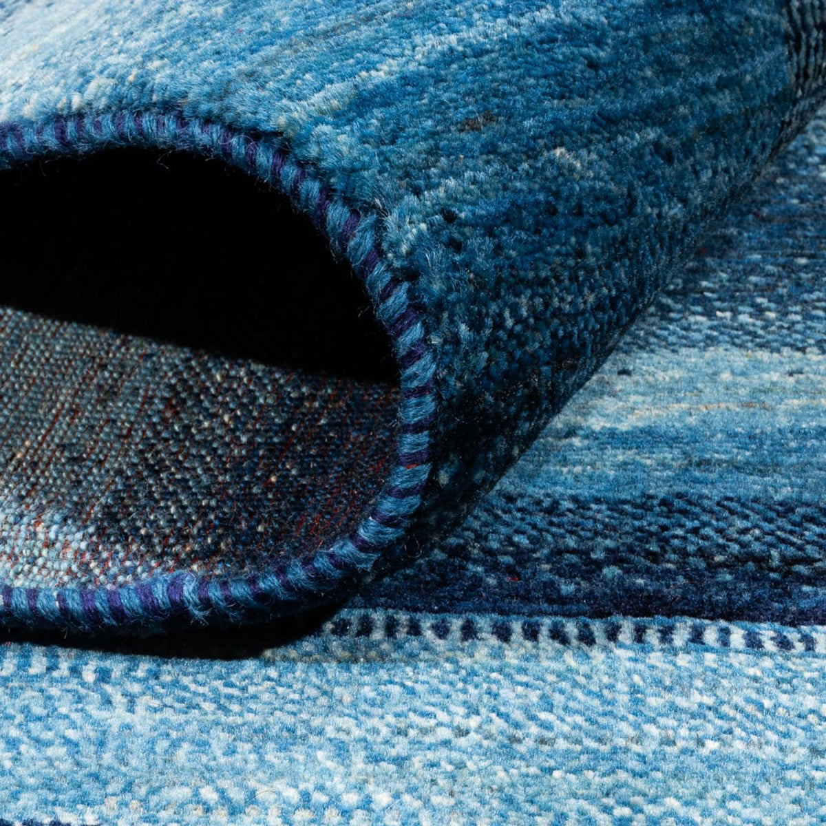 Tapis Gabbeh - Loribaft Persan - Royal - 210 x 150 cm - bleu