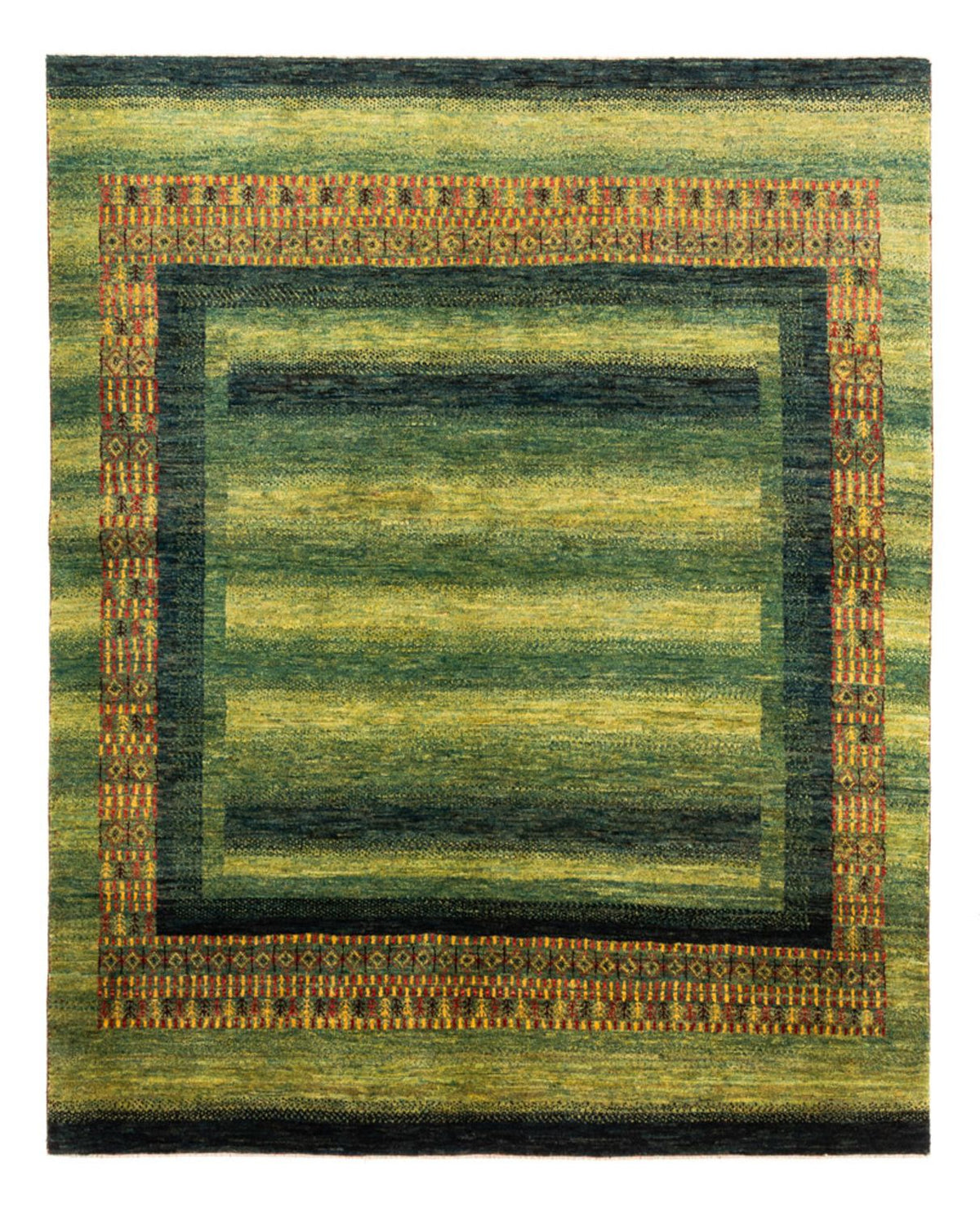 Tapis Gabbeh - Loribaft Persan - Royal - 208 x 163 cm - vert