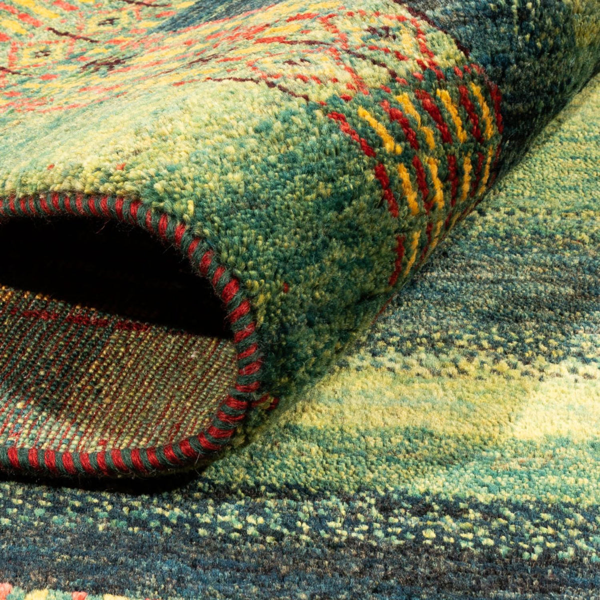 Tapis Gabbeh - Loribaft Persan - Royal - 208 x 163 cm - vert