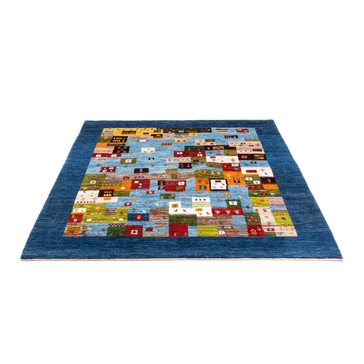 Tapis Gabbeh - Loribaft Persan - Royal - 192 x 159 cm - bleu