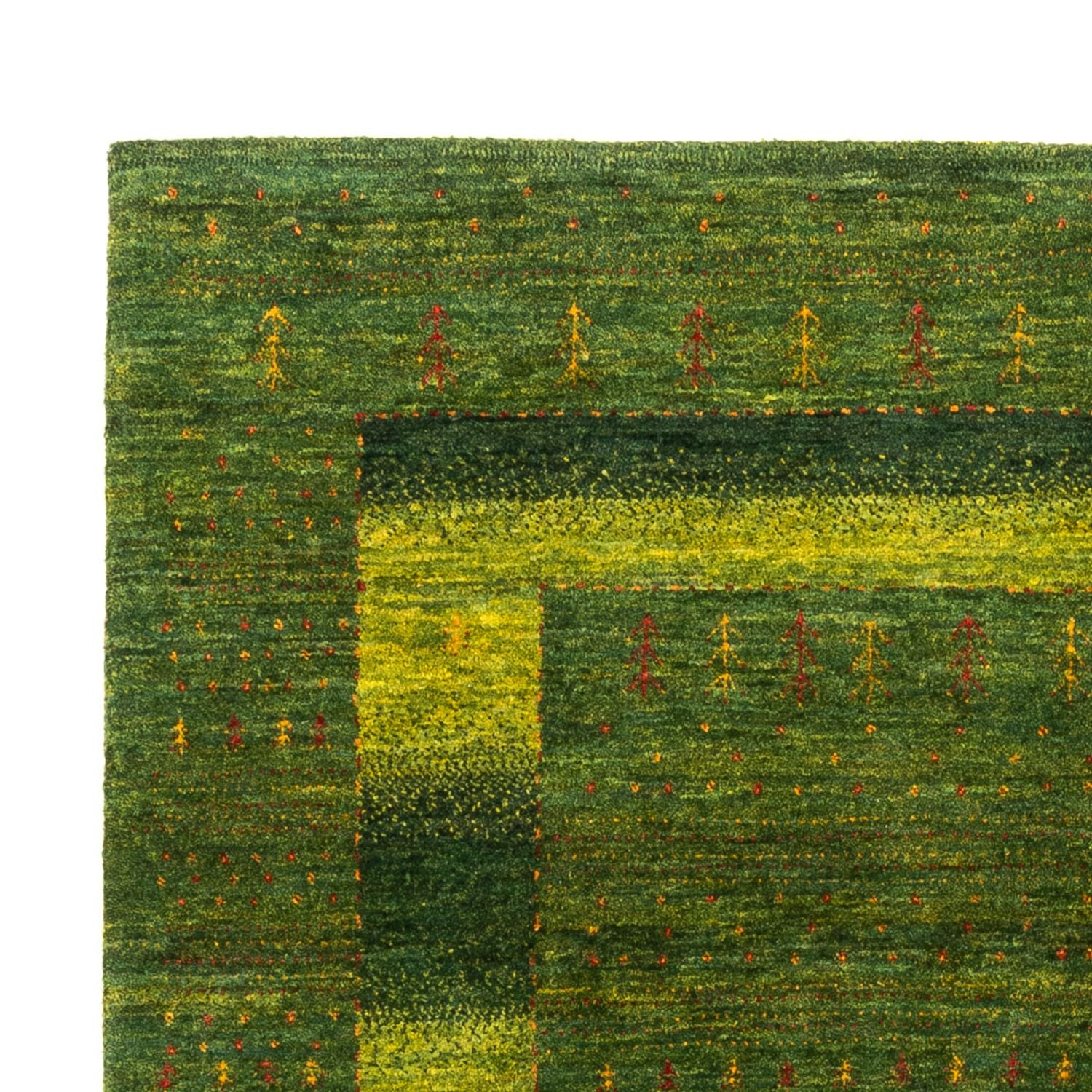 Tapis Gabbeh - Loribaft Persan - 205 x 150 cm - vert