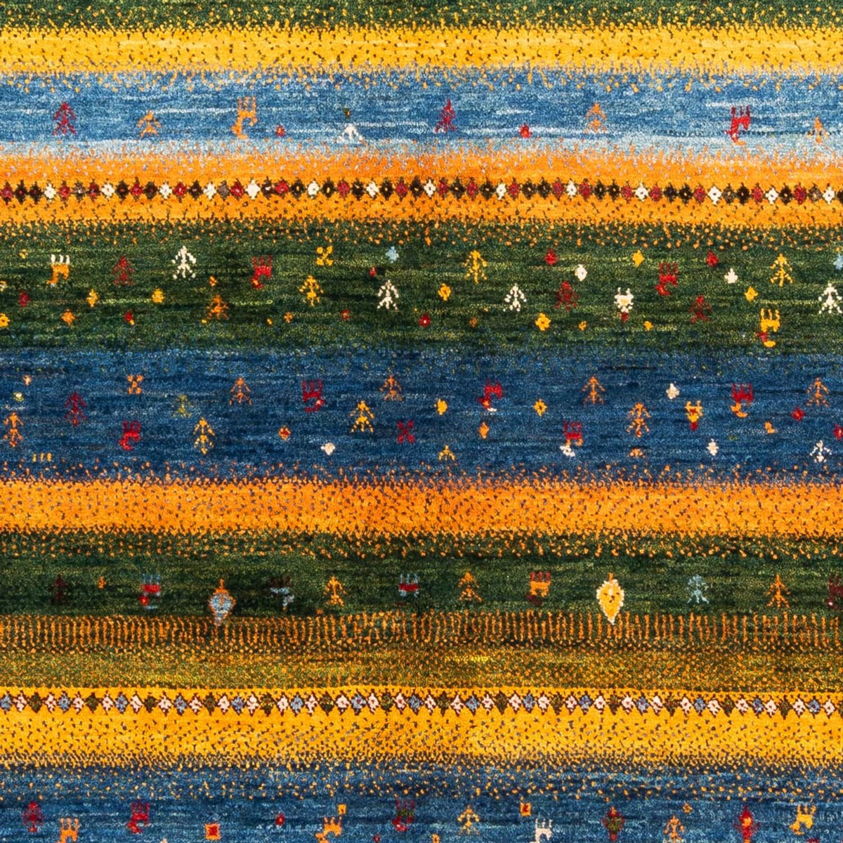 Tapis Gabbeh - Loribaft Persan - Royal - 212 x 161 cm - vert