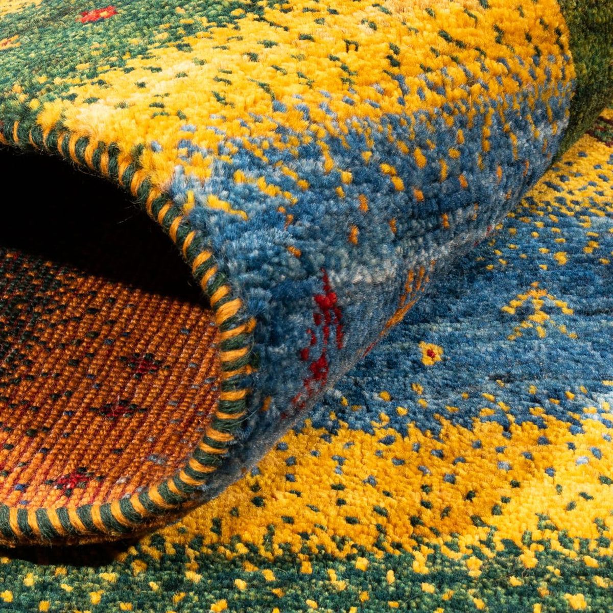 Tapis Gabbeh - Loribaft Persan - Royal - 212 x 161 cm - vert