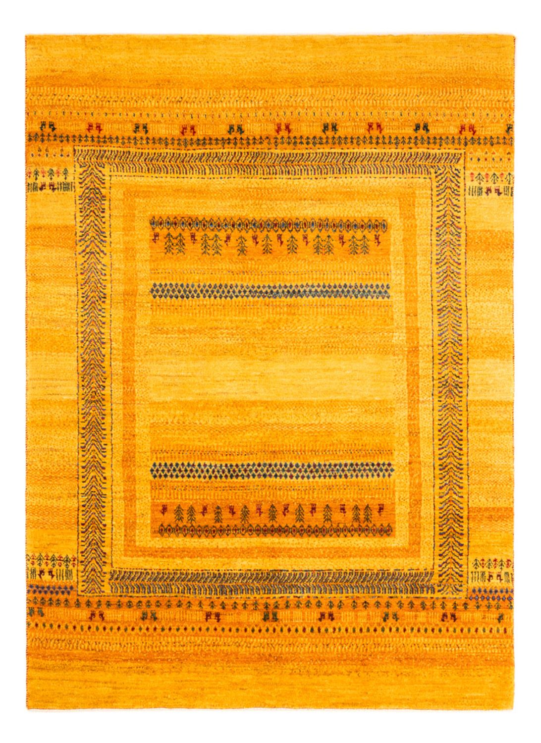 Tapis Gabbeh - Loribaft Persan - Royal - 205 x 144 cm - or