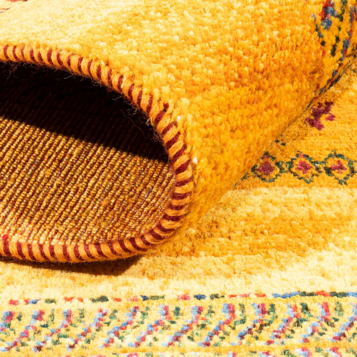 Tapis Gabbeh - Loribaft Persan - Royal - 205 x 144 cm - or