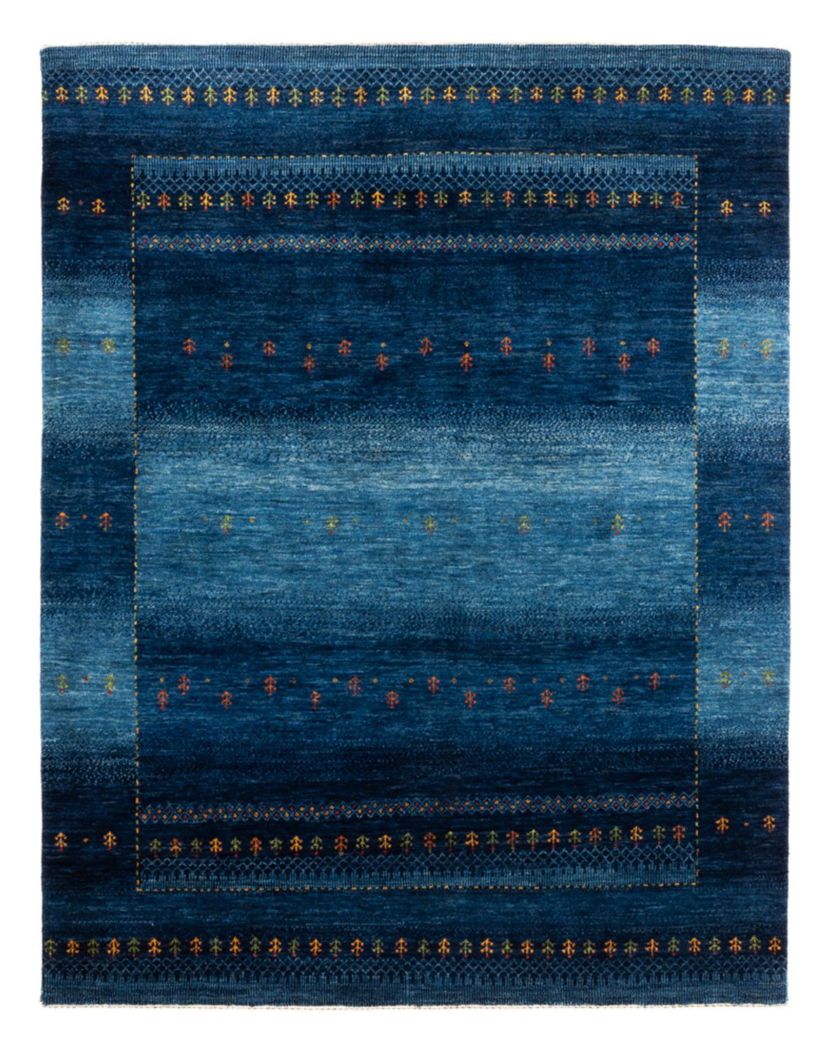 Tapis Gabbeh - Loribaft Persan - 207 x 157 cm - bleu