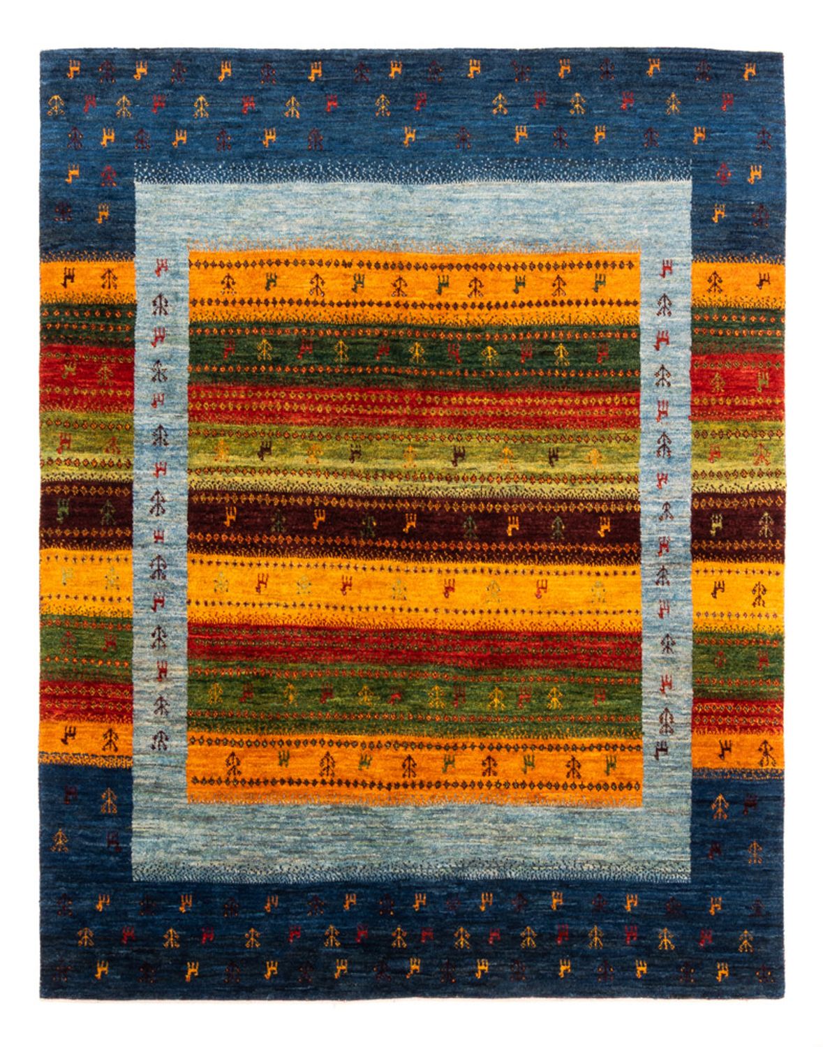 Tapis Gabbeh - Loribaft Persan - Royal - 190 x 147 cm - bleu