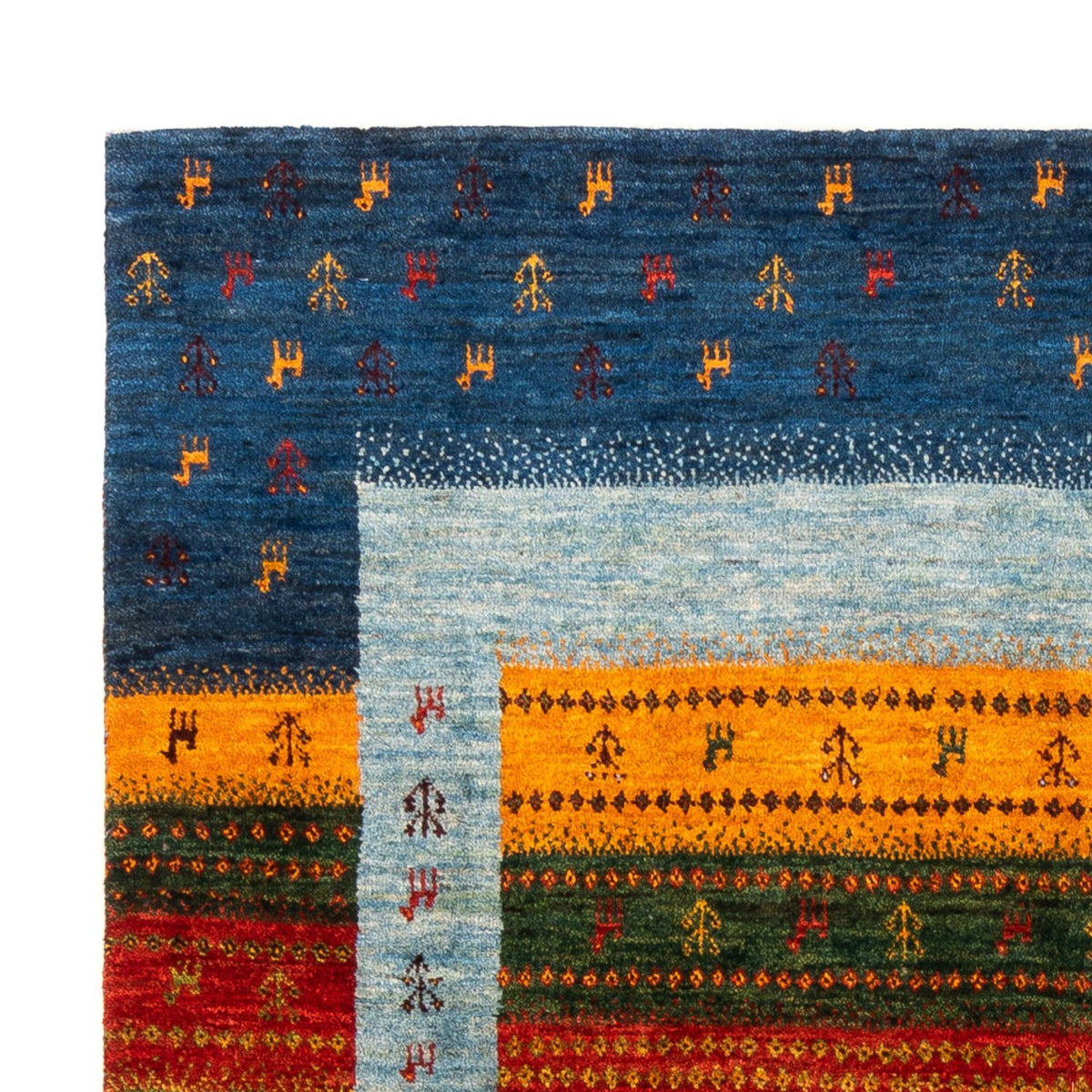 Tapis Gabbeh - Loribaft Persan - Royal - 190 x 147 cm - bleu